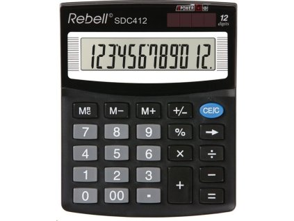 REBELL kalkulačka - SDC412 - černá