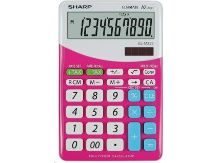 SHARP kalkulačka - EL-M332BPK - růžová