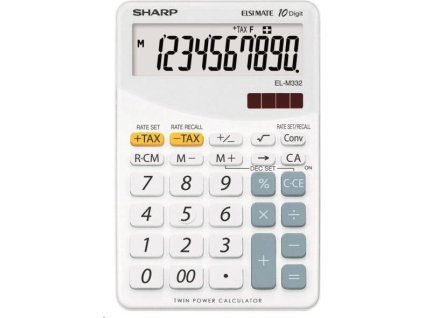 SHARP kalkulačka - EL-M332BWH - bílá