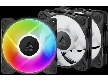 ARCTIC P12 Pro A-RGB (3 Pack) - 120mm A-RGB PWM ventilátor s rozdělovačem kabelů