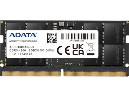 Adata/SO-DIMM DDR5/16GB/4800MHz/CL40/1x16GB