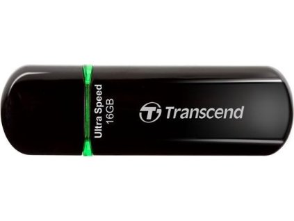 TRANSCEND Flash disk 16GB JetFlash®600, USB 2.0 (R:32/W:16 MB/s) čierna/zelená