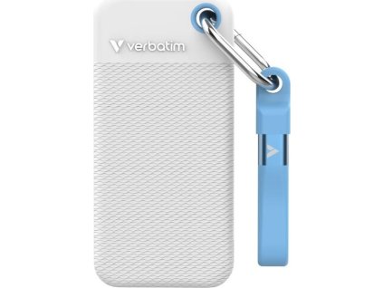 VERBATIM externí SSD 1TB Pocket SSD, USB-C, Bílá