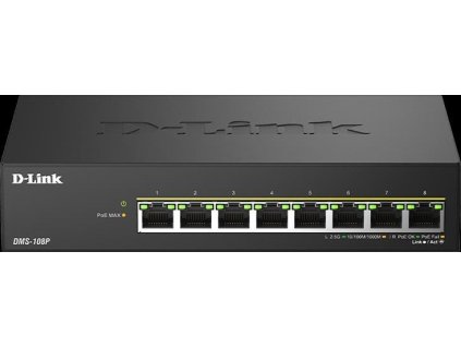 D-Link DMS-108P/E 8-Port 2.5G Multi-Gigabit Unmanaged PoE Switch