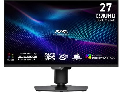 MSI MAG/274UPDF E16M/27"/IPS/4K UHD/160Hz/0,5ms/Černá/3R