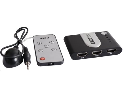 PREMIUMCORD HDMI prepínač 3:1 s diaľkovým ovládaním