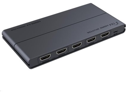 PremiumCord HDMI 2.0 splitter 1-4 porty, 4K x 2K/60Hz, FULL HD, 3D, podpora HDR