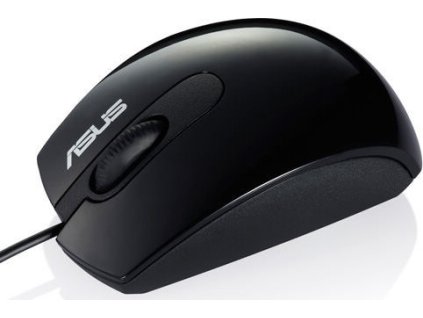 ASUS DS-2521A/Kancelářská/Optická/Pro praváky/1 000 DPI/Drátová USB/Černá