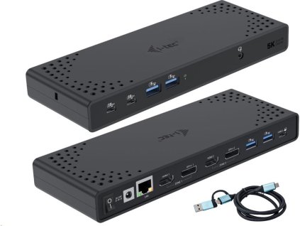 i-tec USB 3.0 / USB-C / Thunderbolt Dual Display Docking Station + PD 100W