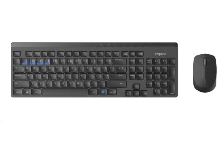 RAPOO set klávesnice a myši 8100M Bezdrôtový viacrežimový set optickej myši a klávesnice čierny CZ/SK