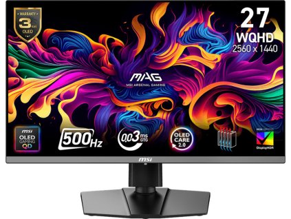 MSI MAG/272QP X50/26,5"/QD-OLED/QHD/500Hz/0,03ms/Černá/3R