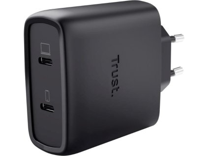 TRUST GaN Nabíječka MAXO 65W 2-Port, USB-C, černá