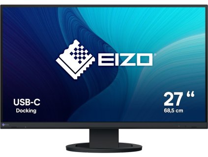 EIZO MT 27" EV2720S-BK FlexScan, IPS, 2560x1440, 350nit, 1500:1, 5ms, USB-C, DisplayPort, HDMI, USB, Repro, Černý