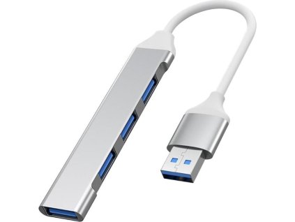 PremiumCord Hub USB3.2A na USB3.2 A + 3x USB2.0 A, SuperSpeed 5Gbps, hliníkové pouzdro