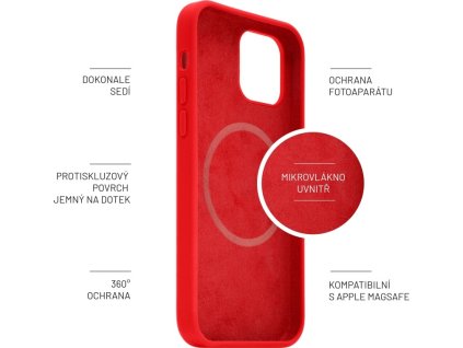 FIXED MagFlow Apple iPhone 14+, červený