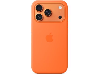 iPhone 17 Pro Silicone Case with MS – Orange
