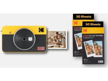 KODAK instantní fotoaparát Mini Shot 2 Retro C210R žlutá