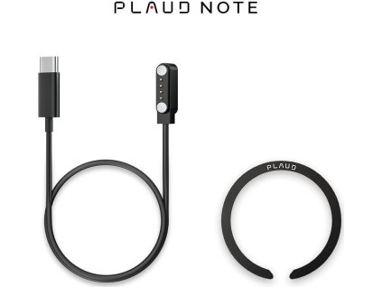 PLAUD NOTE Accessory Kit Black - Nabíječka a magnetický clip, černá