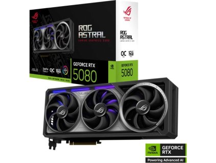 ASUS VGA NVIDIA GeForce RTX 5080 ROG ASTRAL 16GB OC, 16GB GDDR7, 3xDP, 2xHDMI