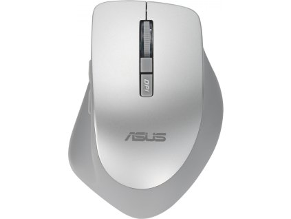ASUS WT425/Ergonomická/Optická/Pro praváky/1 600 DPI/Bezdrátové USB/Stříbrná