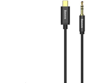 Audio kábel Baseus série Yiven USB-C / 3,5 mm Jack 1,2 m, čierny