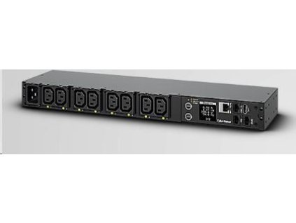 CyberPower Rack PDU, prepínané a merané, 1U, 16A, (8)C13, IEC-320 C20