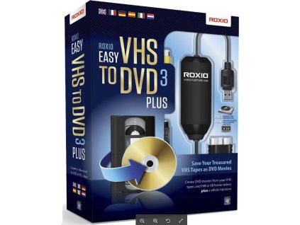 Roxio Easy VHS to DVD 3 Plus BOX - jazyk EN/FR/DE/ES/IT/NL