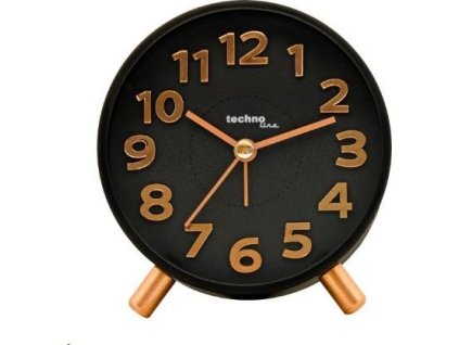 TechnoLine Modell F analogový budík, černý