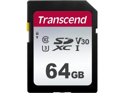 Karta TRANSCEND SDXC 64GB 300S, UHS-I U3 V10 (R:100/W:25 MB/s)