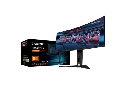 GIGABYTE LCD - 34" Gaming monitor MO34WQC2, OLED, 3440 x 1440 WQHD, 240Hz, 1.5M:1, 250cd/m2, 0.03ms, 2xHDMI, 1xDP