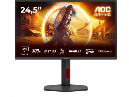 AOC MT 24,5" Q25G4SR - 2560x1440,IPS,300Hz,2xHDMI,1xDP,Repro,Pivot