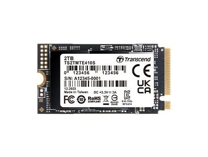 TRANSCEND SSD 2TB 410S, M.2 2242, PCIe Gen4x4, NVMe, 3D TLC, DRAM-less