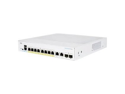 Cisco switch CBS350-8FP-E-2G-EU (8xGbE,2xGbE/SFP combo,8xPoE+,120W,fanless) - REFRESH