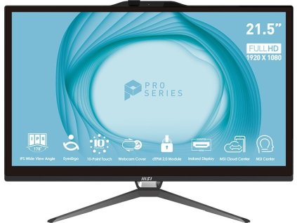 MSI PC AIO PRO AP222T 13M-091XEU, Intel Core i5-13400, Multi-Touch, 8GB SODIMM DDR4, 256GB SSD, WI-FI, Non-OS, černá