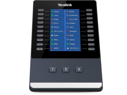 Rozširujúci modul Yealink EXP43, farebné podsvietenie, 20 prog. tl. (x3 strany), pre T43U / T46U / T48U