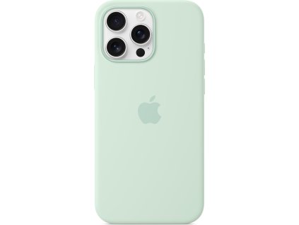 iPhone 16 Pro Max Silicone Case with MS-Aquamarine