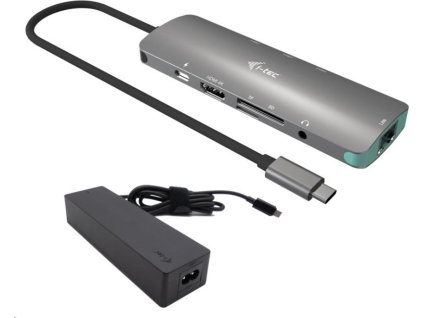 i-tec USB-C Metal Nano Docking Station 4K HDMI LAN with Power Delivery 100 W + Charger 100W
