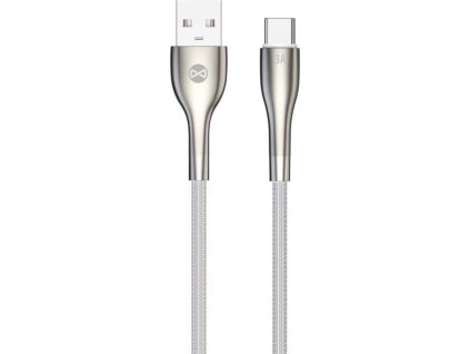 Datový kabel Forever Sleek USB/USB-C 1m 3A bílý
