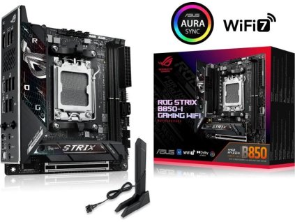 ASUS MB Sc AM5 ROG STRIX B850-I GAMING WIFI, AMD B850, 2xDDR5, 1xUSB4, 1xHDMI, WiFi, Mini-ITX