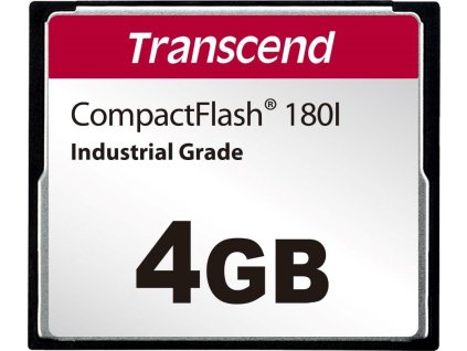 TRANSCEND CompactFlash Card CF180I, 4GB, SLC mode WD-15, Wide Temp.