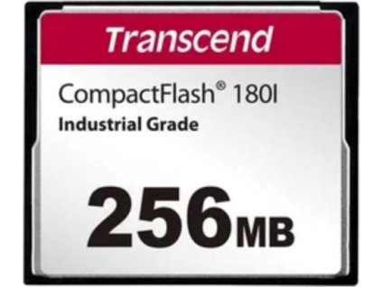 TRANSCEND CompactFlash Card CF180I, 256MB, SLC mode WD-15, Wide Temp.