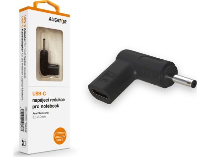 Aligator USB-C napájecí redukce 3,0 x 1,0 mm pro notebooky Acer/Samsung