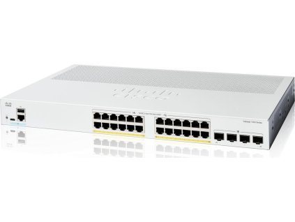 Cisco Catalyst switch C1200-24P-4X (24xGbE,4xSFP+,24xPoE+,195W,fanless) - REFRESH
