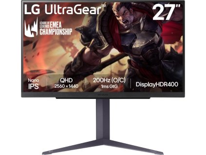 LG MT IPS LCD LED 27" 27GS85Q - IPS panel, 2560x1440, 180Hz, 2xHDMI, DP, pivot