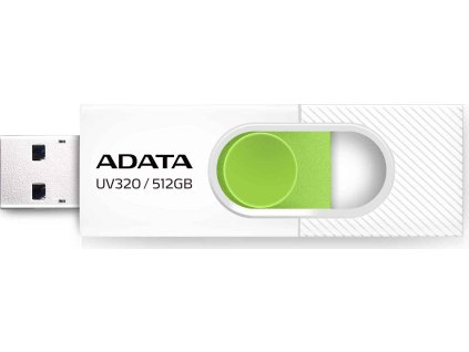 ADATA Flash Disk 512GB UV320, USB 3.2, bílo-zelená