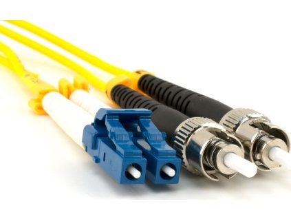 Optický patchkabel duplexní, LC-ST 9/125um SM, 2m, OS2