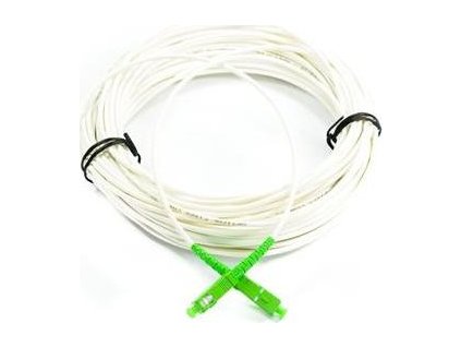 SC/APC - SC/APC simplex 9/125 SM 10m arm.bílý 3mm B3 LSZH