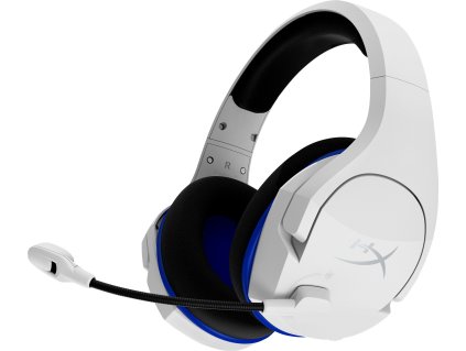 HyperX Cloud Stinger Core - Wireless Gaming Headset (White-Blue) - PS5-PS4 (HHSS1C-KB-WT/G)- Sluchátka pro herní konsole
