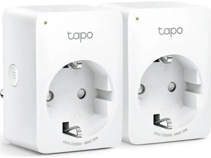 TP-Link Tapo P100(2-pack)(EU) chytrá WiFi mini zásuvka (2300W,10A,2,4 GHz,BT)