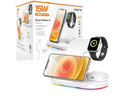 Aligator Stanice Smart Station A s bezdrátovým nabíjením 3v1, 15W